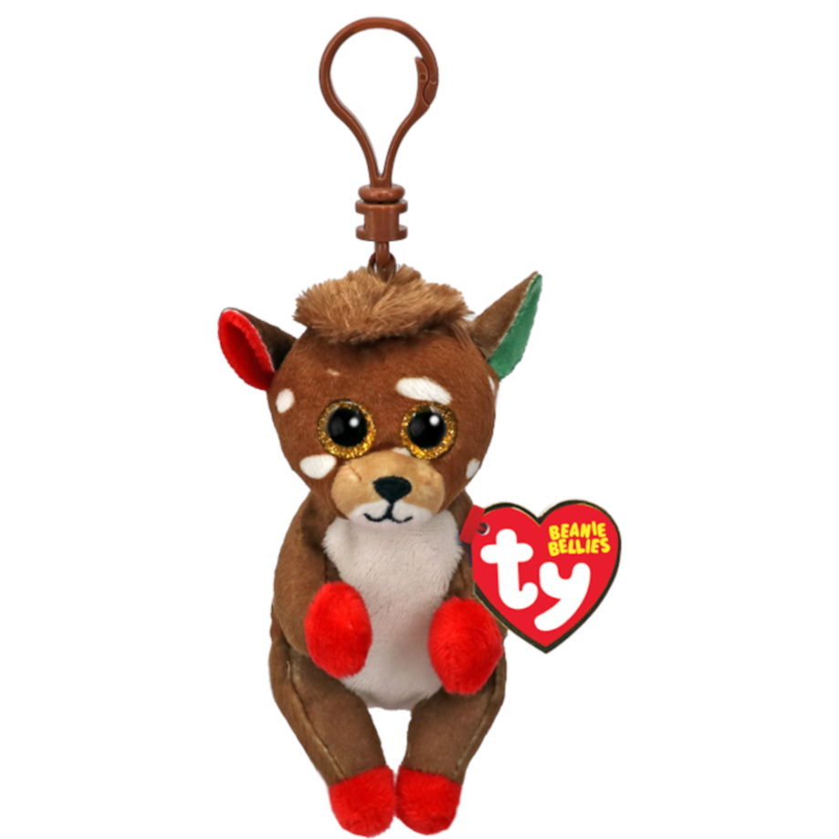Modniche Mini Reindeer Plush Keychain – Soft Clip-On Holiday Toy